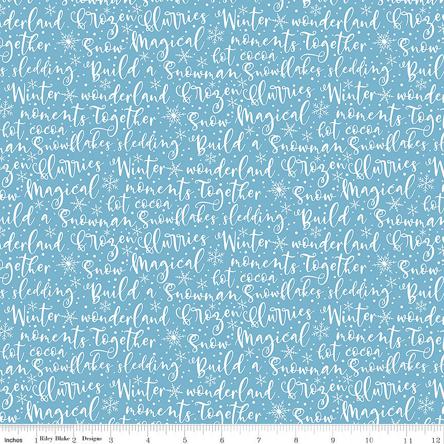 Winter Magic Winter Words Blue
