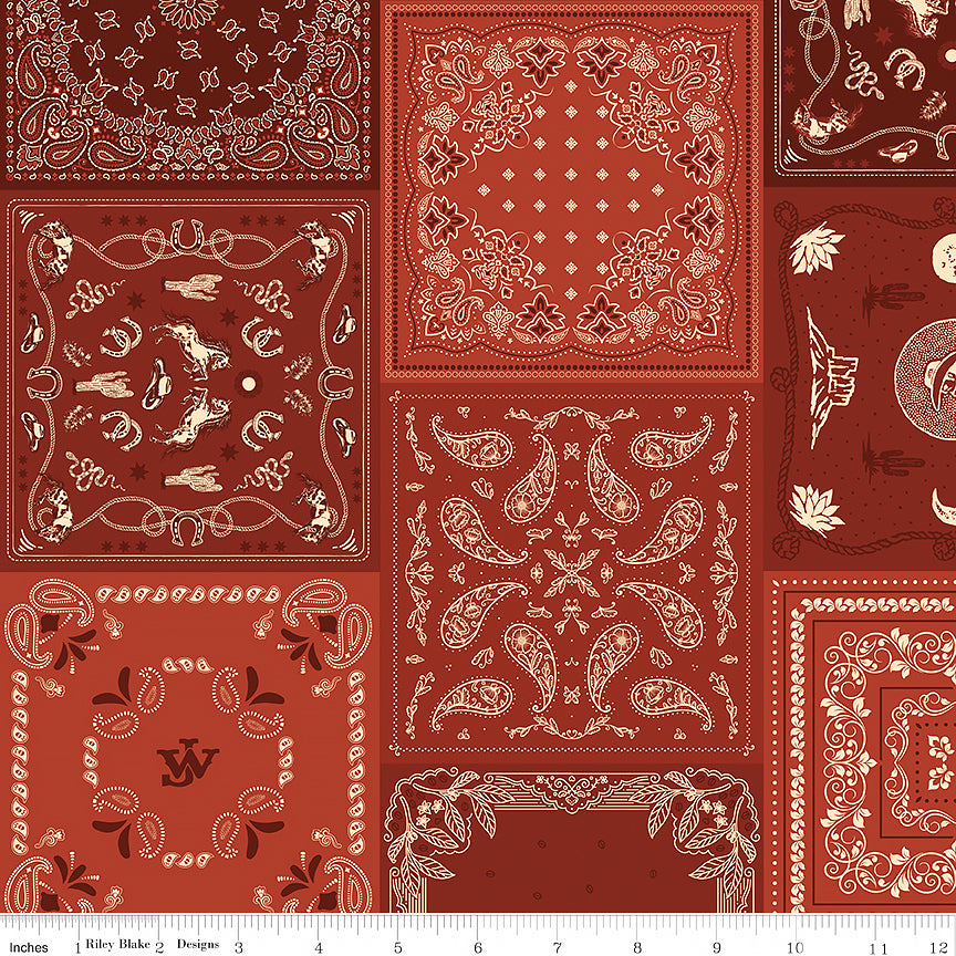 John Wayne American West Bandana Red