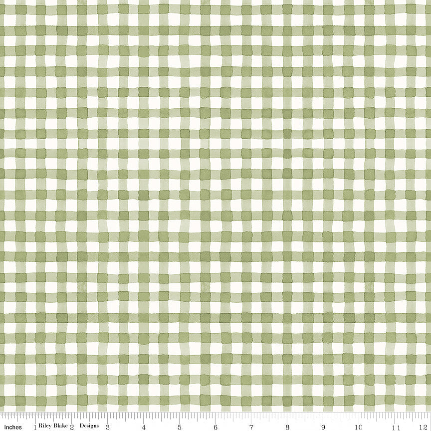 Sunflower Whispers Gingham Green