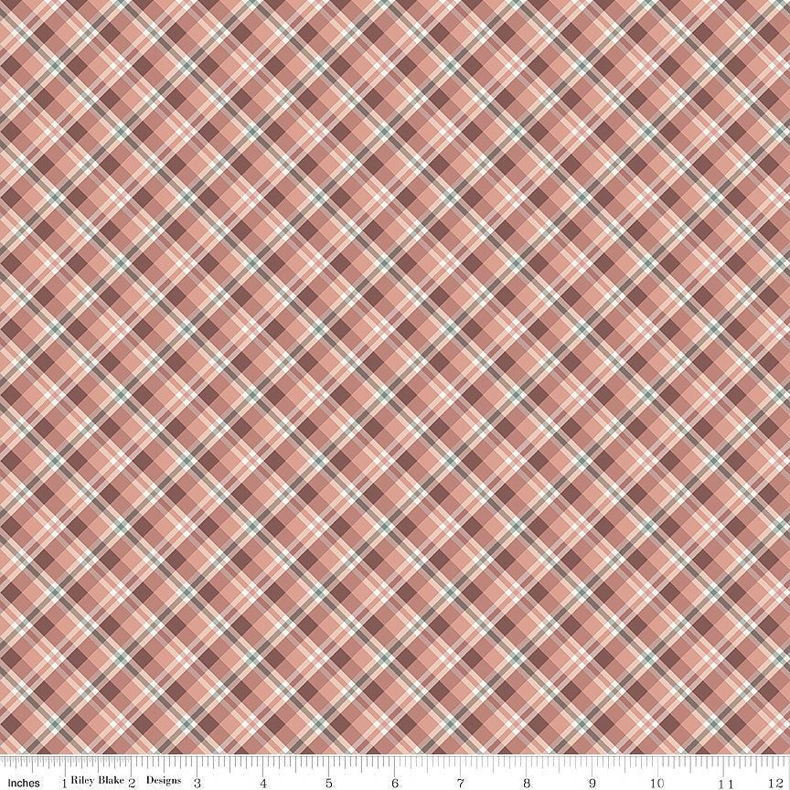Evening on the Prairie Plaid Dusty Rose