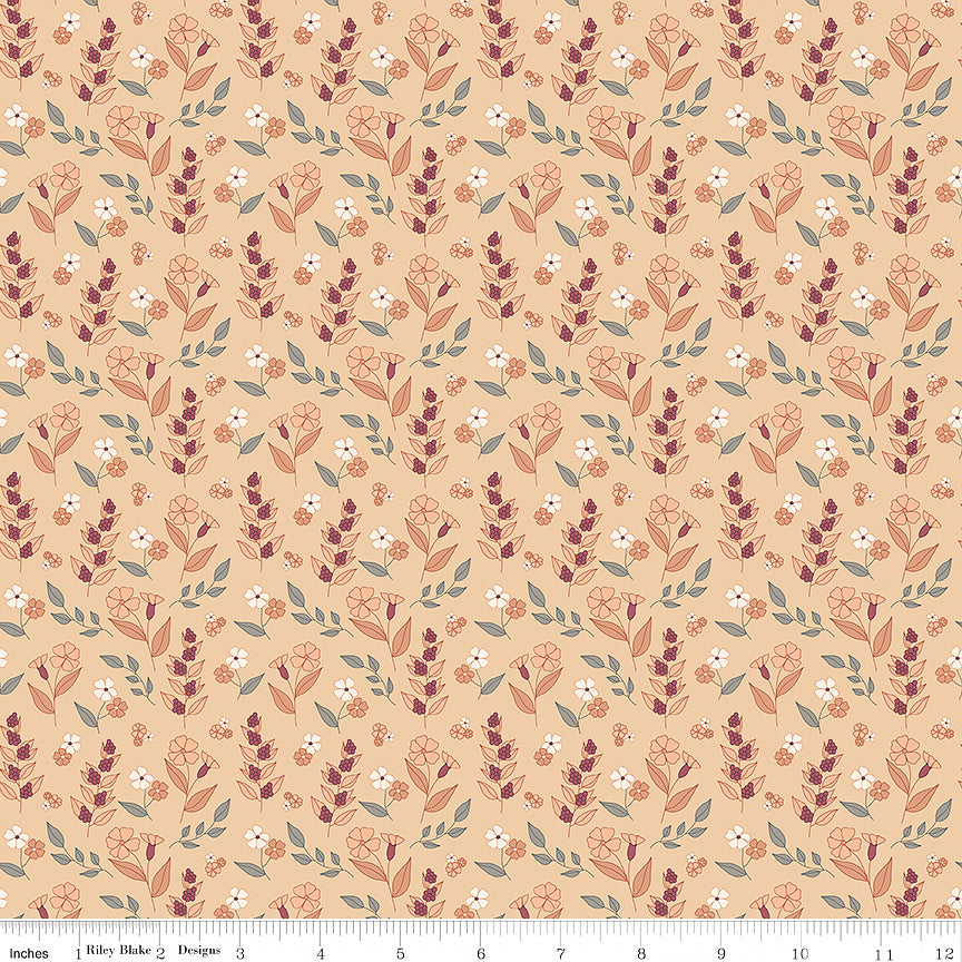 Evening on the Prairie Autumn Floral Beige