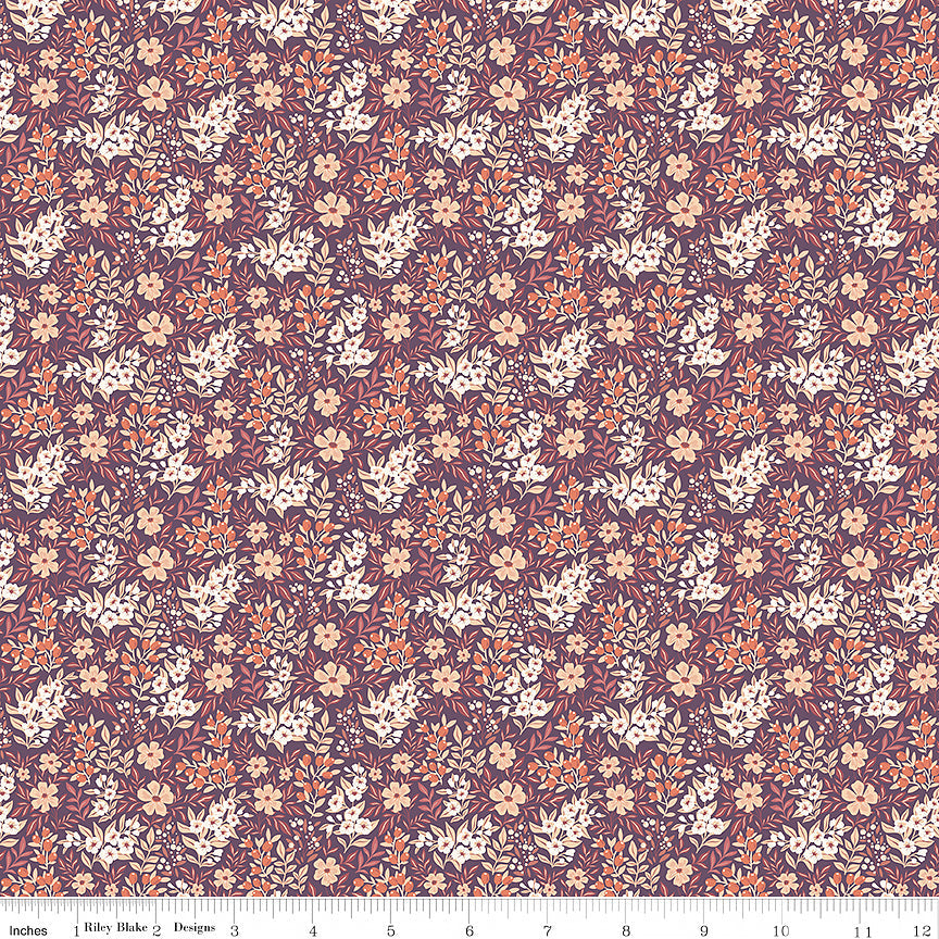 Evening on the Prairie Ditsy Floral Purple
