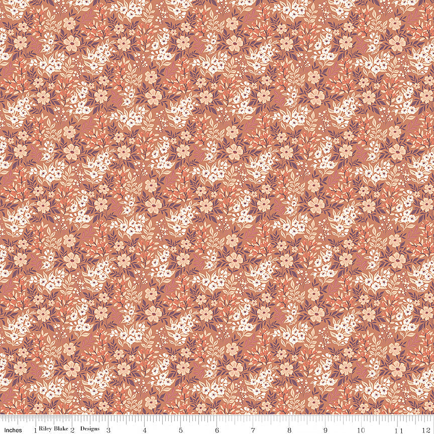 Evening on the Prairie Ditsy Floral Umber
