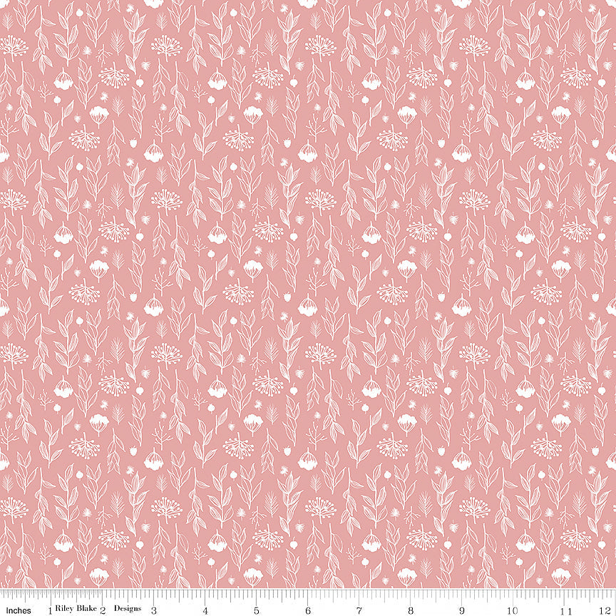 Evening on the Prairie Silhouette Floral Pink