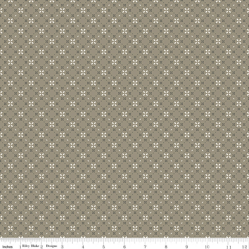 Evening on the Prairie Geo Floral Green