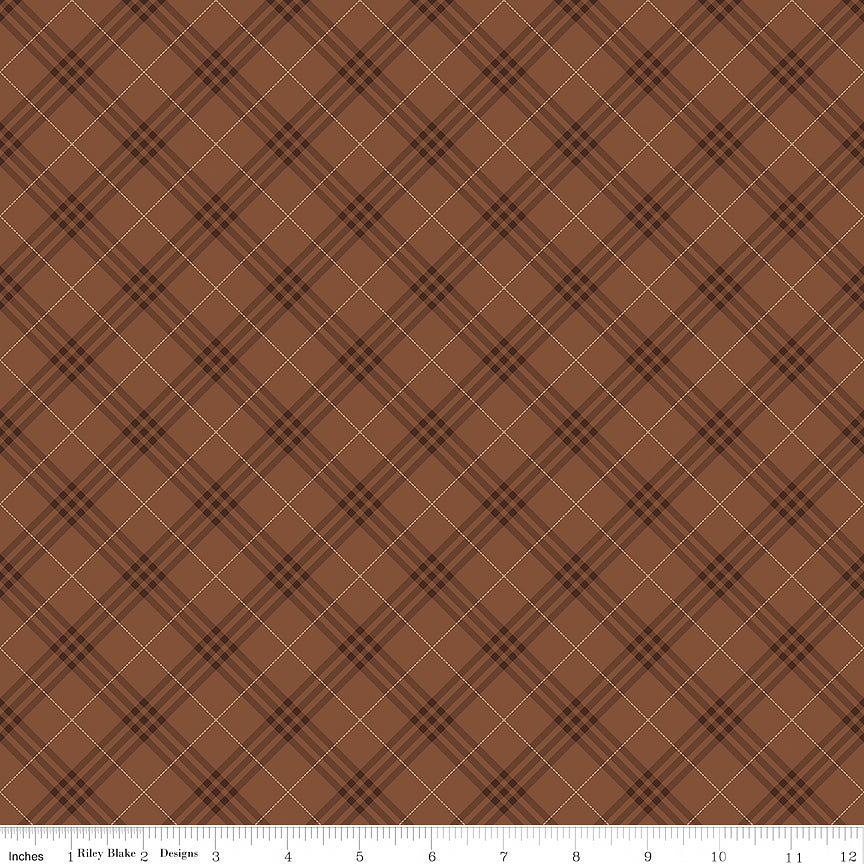 Coffee Time Plaid Brown