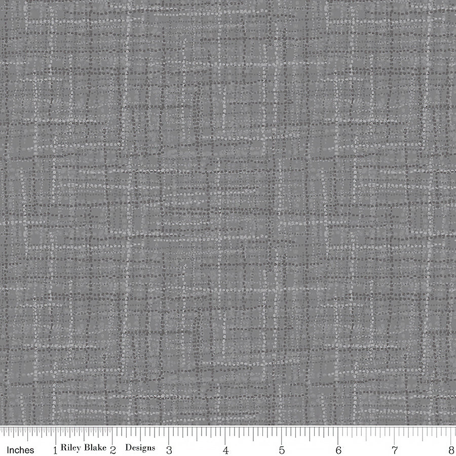Grasscloth Cottons Gray – Remnant 44″ × 44″