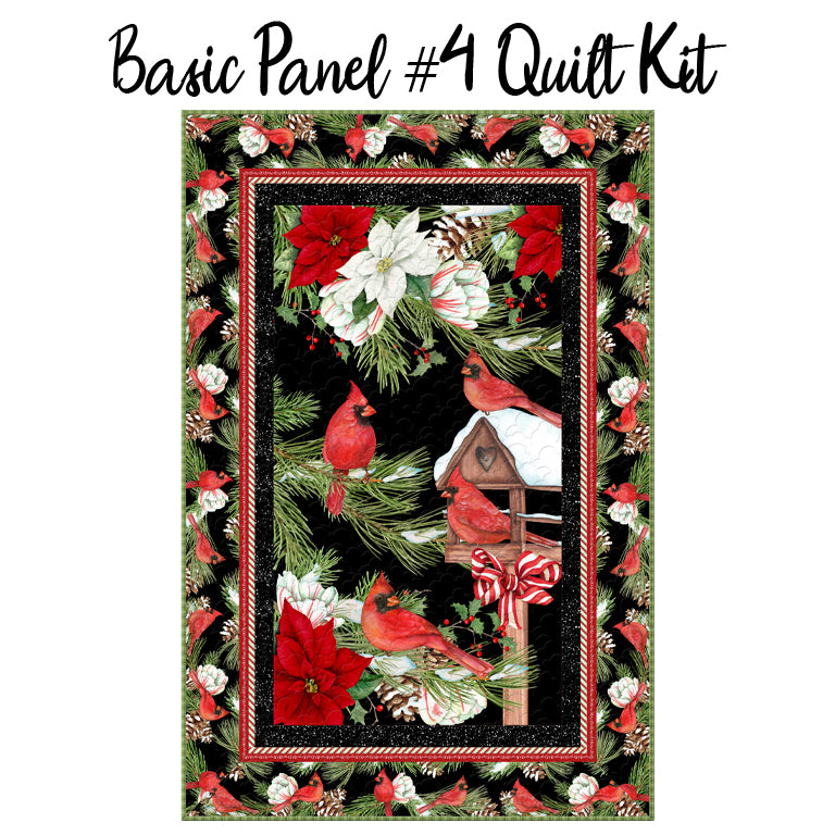 Basic Panel #4 Quilt Kit with Cardinal Cozy from Wilmington