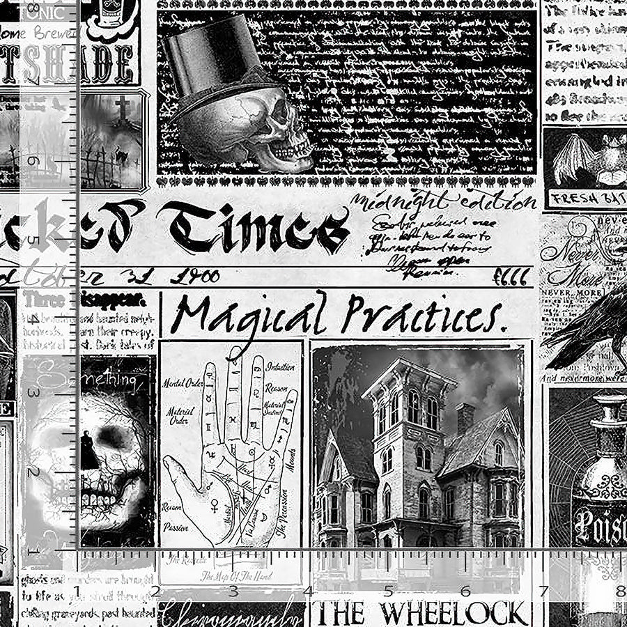 Wicked Time Newspaper White