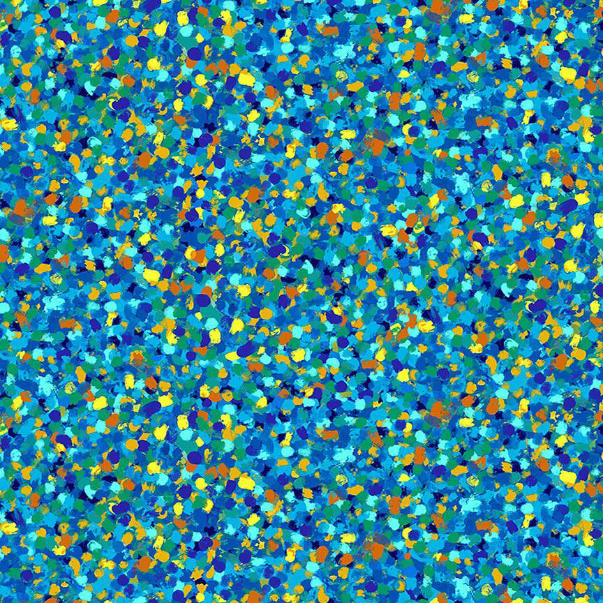 Sunflower Symphony Iris Dots Blue