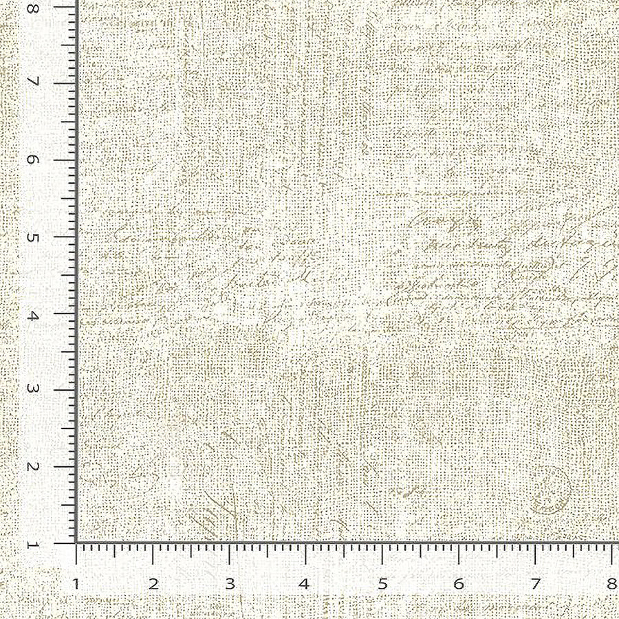 Lemon Bouquet Handwriting Woven Texture Ecru