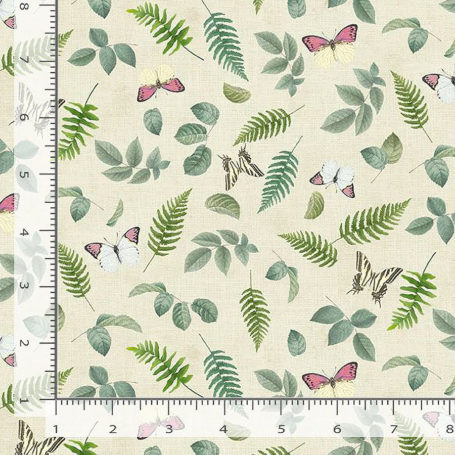 Jardin Tossed Leaves & Butterflies Cream