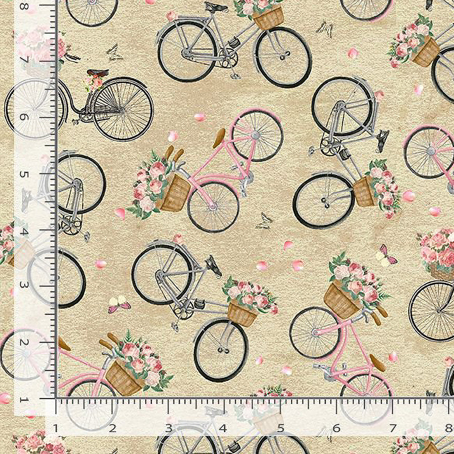 Jardin French Floral Bikes Taupe