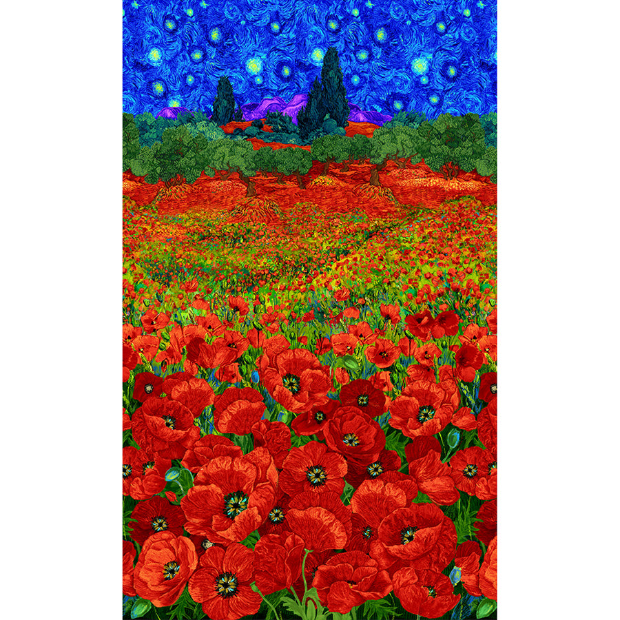 Poppy Dreams 24" Poppies Field Panel Multi