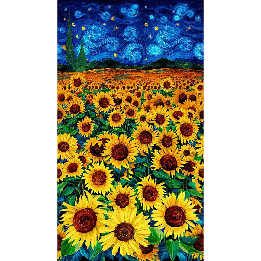 Sunflower Symphony 24" Sunflower Field Panel Multi