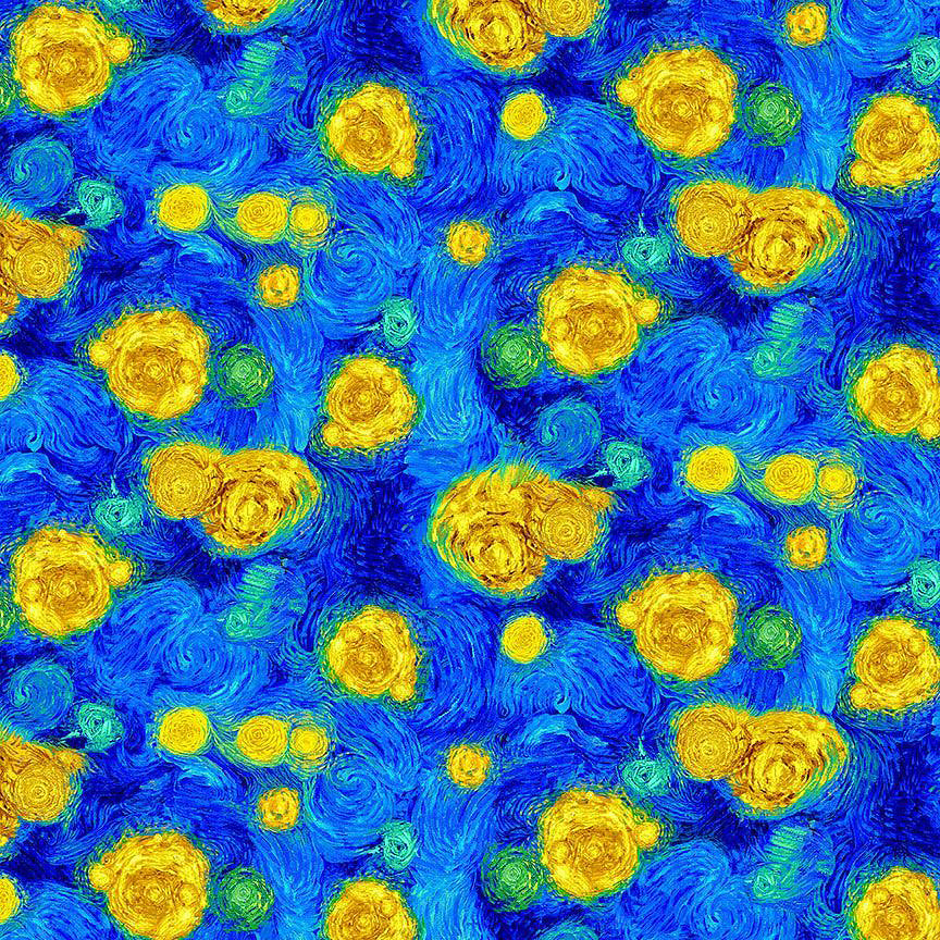 Sunflower Symphony Sunny Sky Swirl Blue