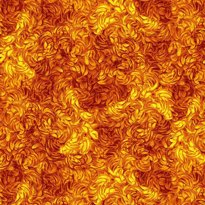 Sunflower Symphony Brush Texture Orange