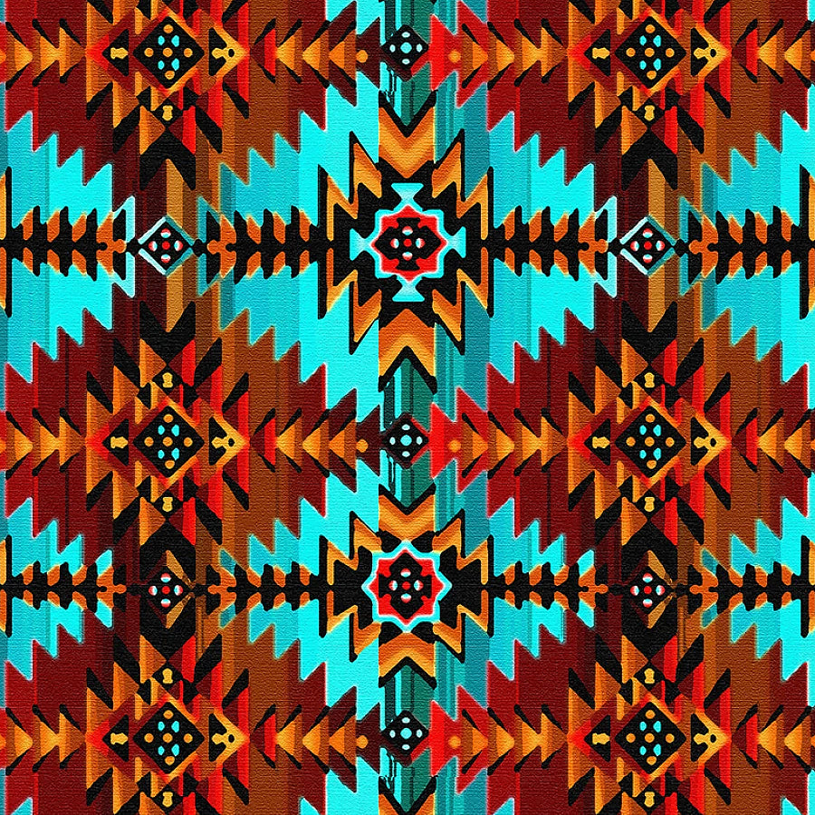 Painted Cactus Southwest Blanket Turquoise