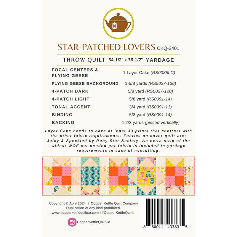 Star-Patched Lovers Quilt Pattern by Copper Kettle Quilts