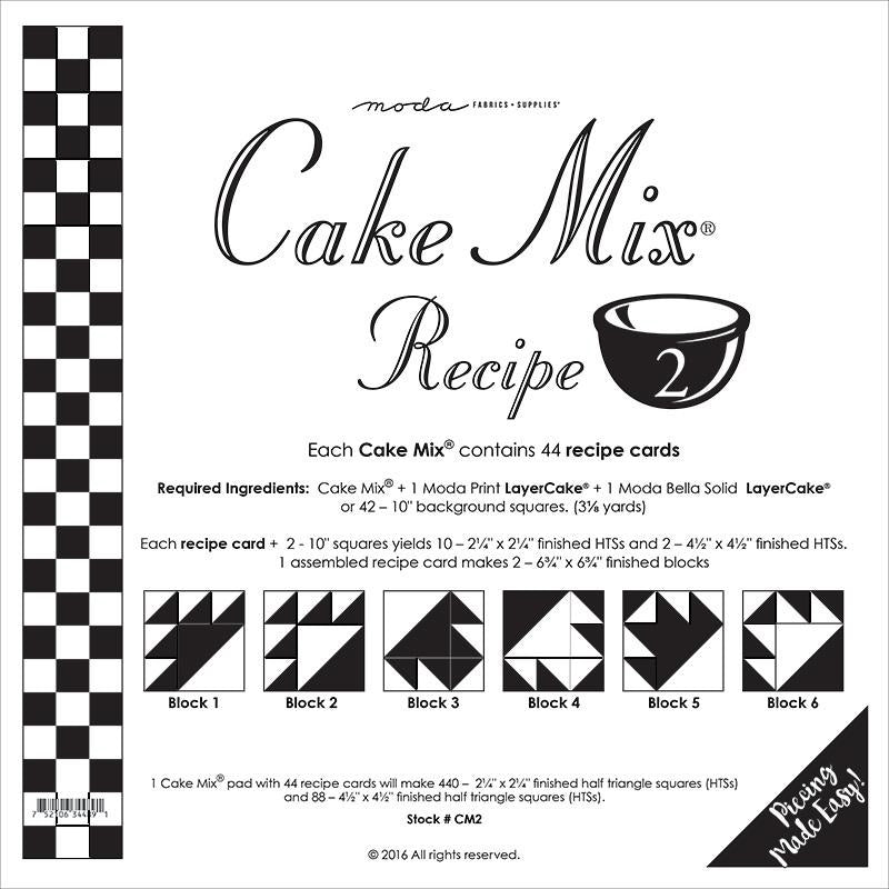 Cake Mix Recipe #2 Pattern Pad from Moda Fabrics