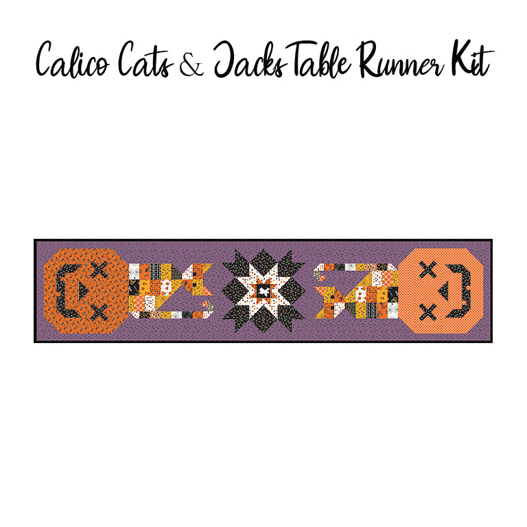 Calico Cats & Jacks Table Runner Kit with Beggar's Night from Riley Blake
