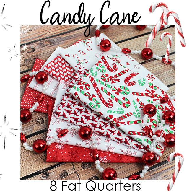 Candy Cane #2 Fat Quarter Bundle from Fort Worth Fabric Studio