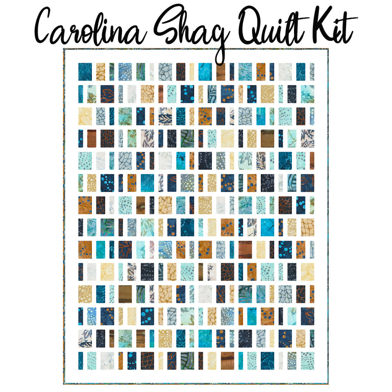 Carolina Shag Quilt Kit with Blue Ridge Batiks from Moda