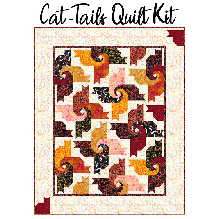 Cat-Tails Quilt Kit with Spooky Batiks from Banyan Batiks