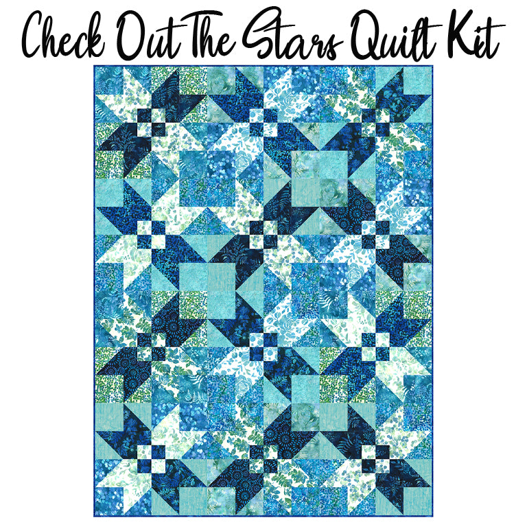 Check Out The Stars Quilt Kit with Seascape & Aurora Batiks from Hoffman
