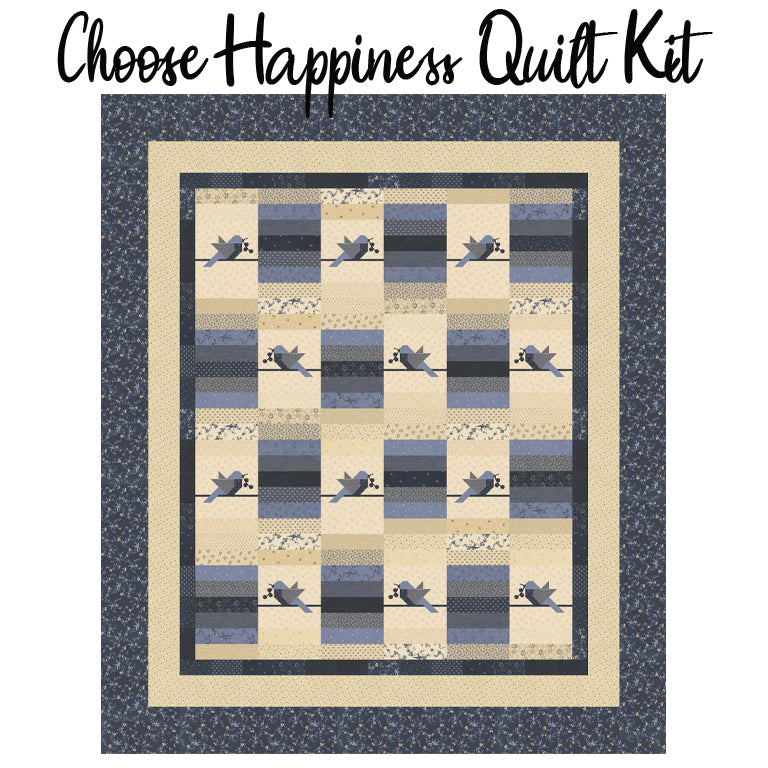 Choose Happiness Quilt Kit with Bluebird's Nest from Moda