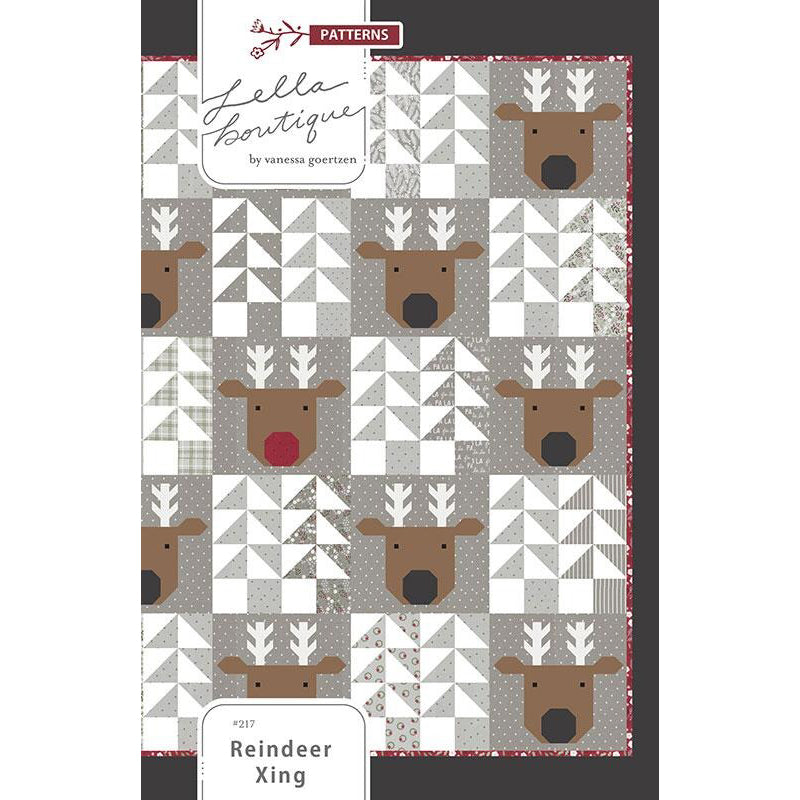 Reindeer Xing Quilt Pattern by Lella Boutique