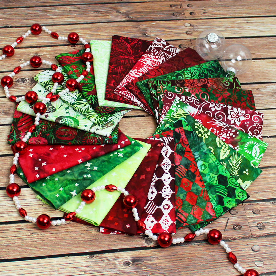 Colors of Christmas Batiks Fat Quarter Bundle
