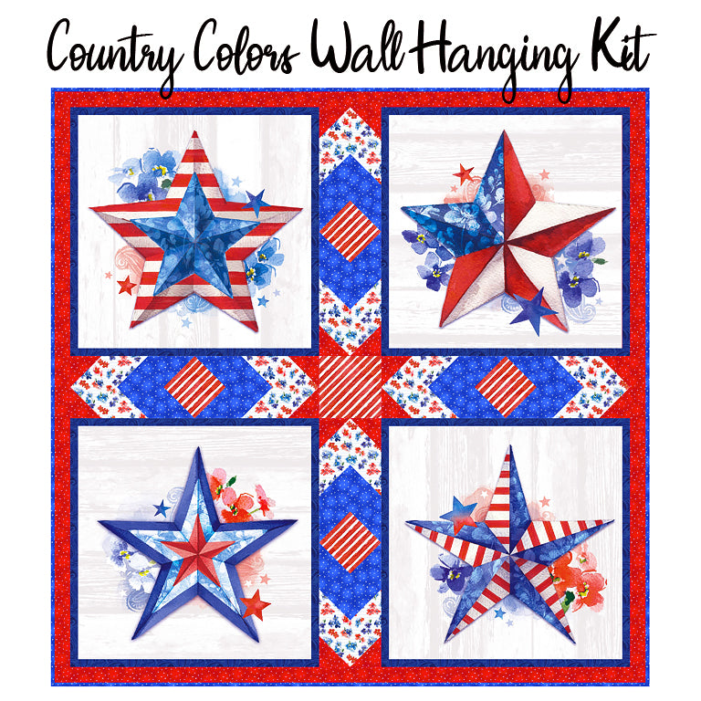 Country Colors Wall Hanging Kit with Lucky Stars from Blank