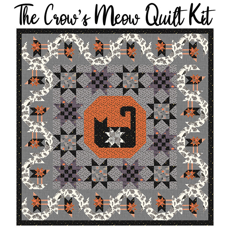 The Crow's Meow Quilt Kit with Sophisticated Halloween from Riley Blake