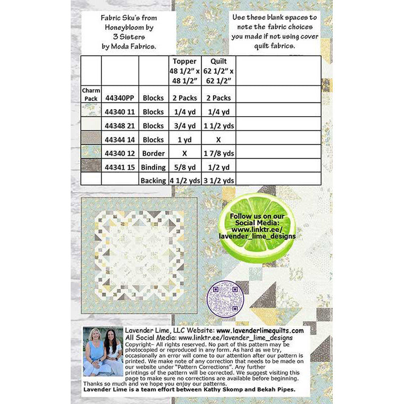 Turn on the Charm Quilt Pattern by Designs by Lavender Lime