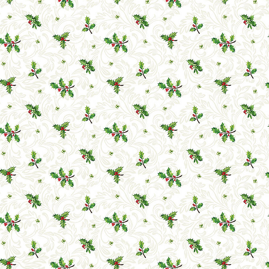 Yuletide Traditions Holly Mini White Multi