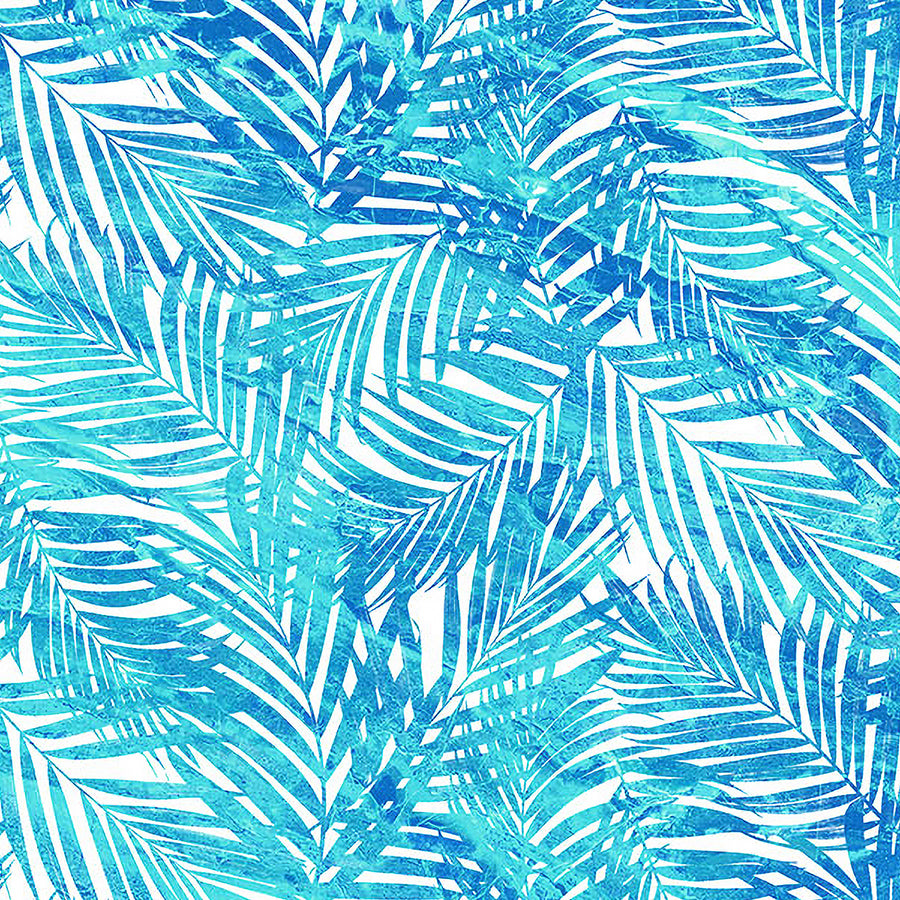 Palm Beach Palm Leaves Turquoise