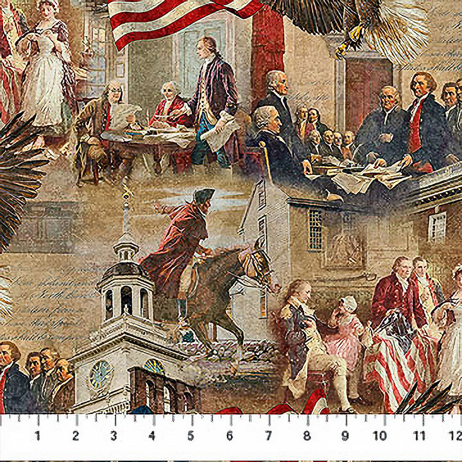 Stonehenge America 250 Independence Hall Beige Multi