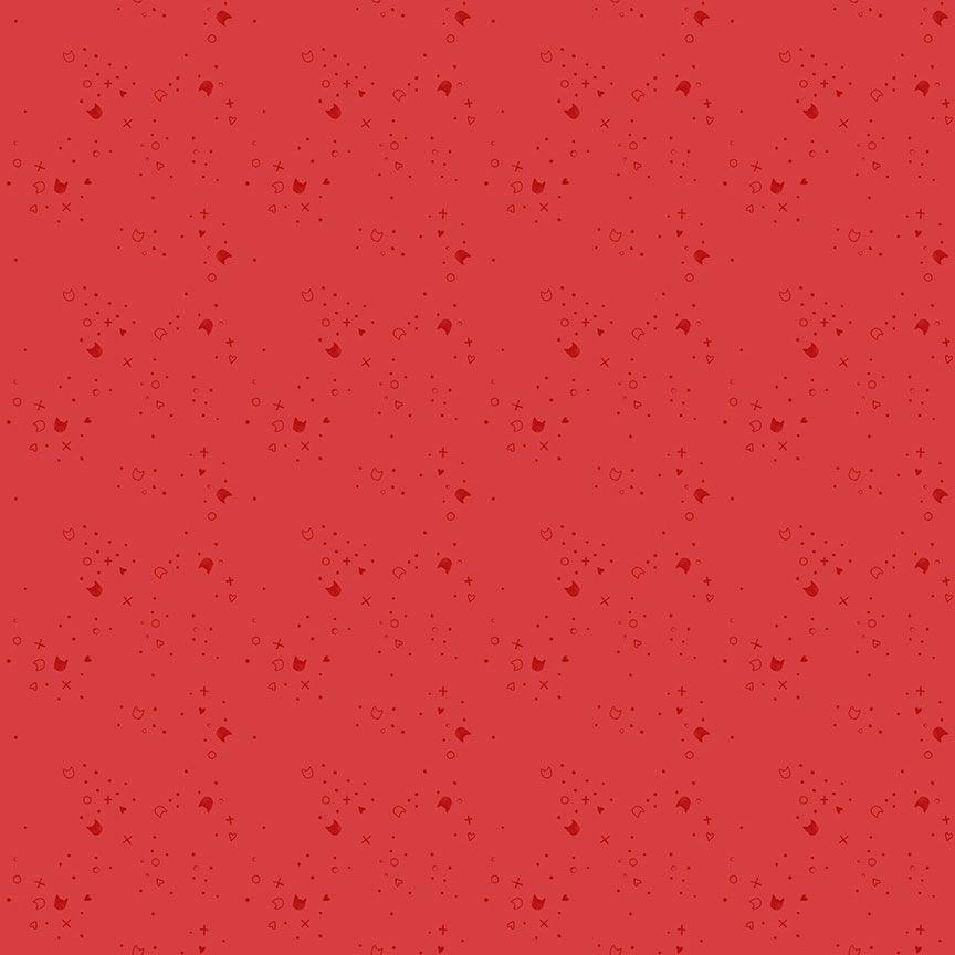 Dear Stella Kitty Litter Alizarin 1 Yard Cut