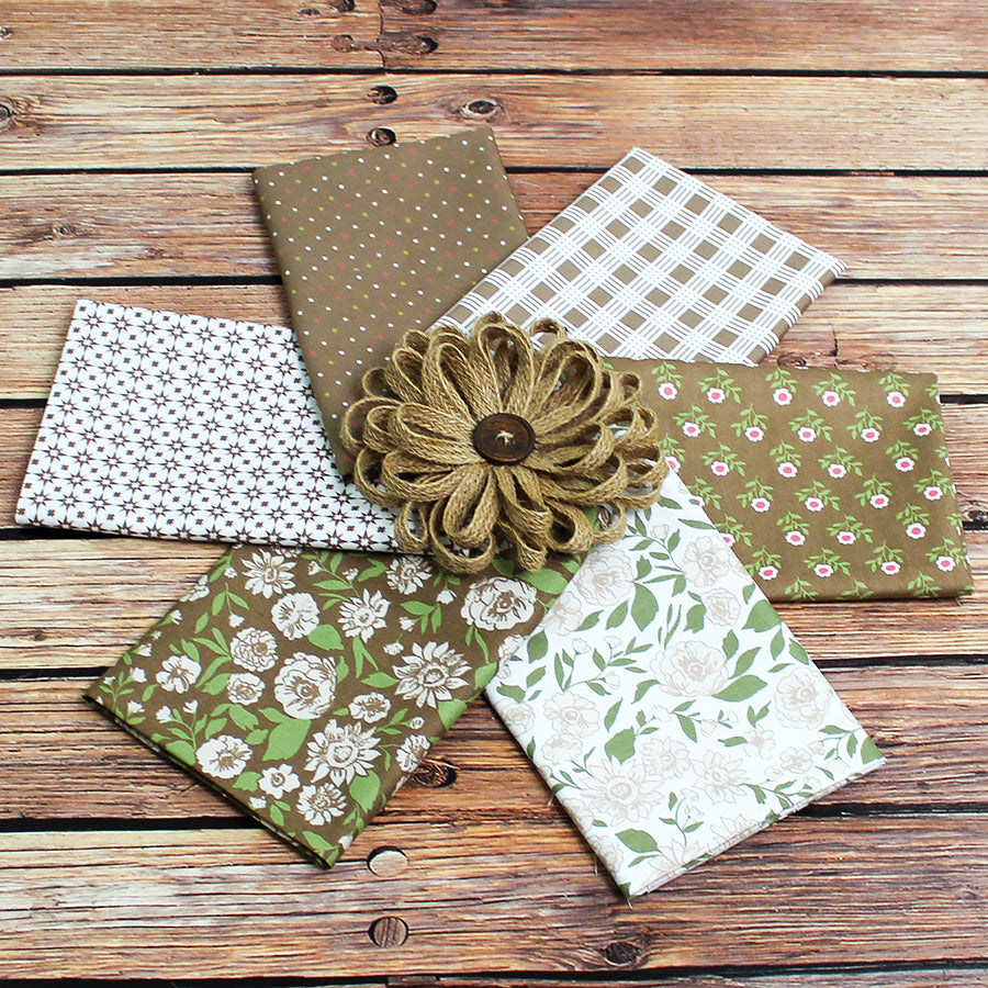 Dried Flowers Fat Quarter Bundle from Fort Worth Fabric Studio