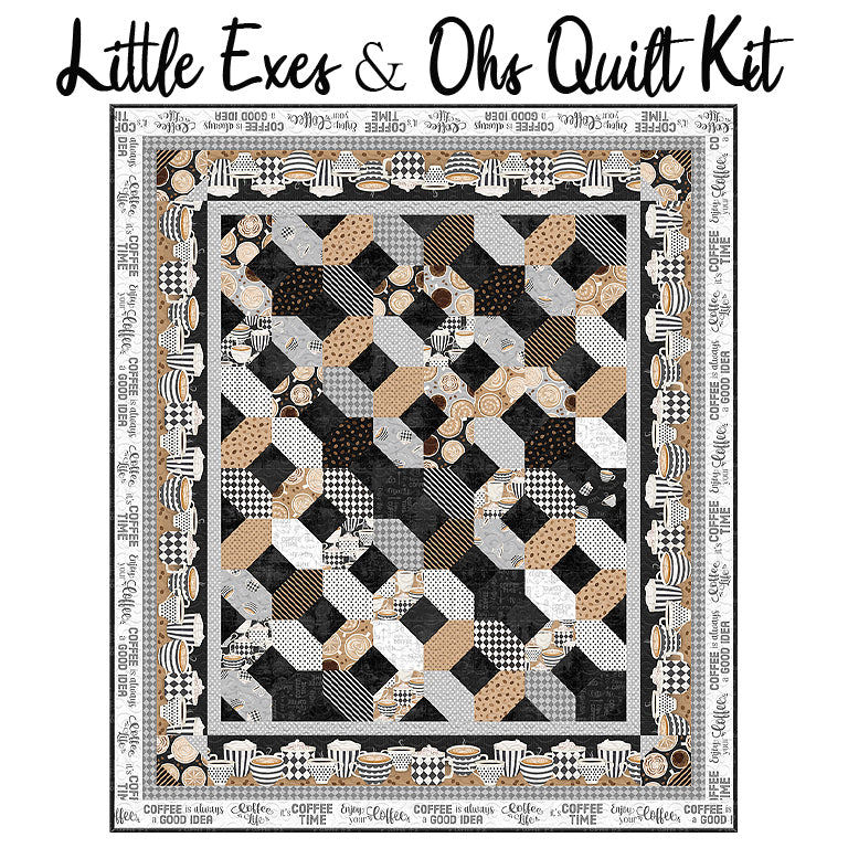 Little Exes & Ohs Quilt Kit with Coffee Life from Wilmington