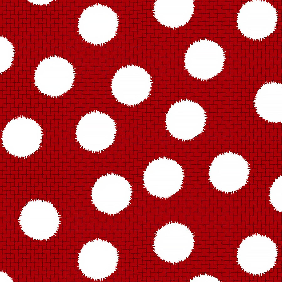 Snow Crew Flannel Fuzzy Dots Red