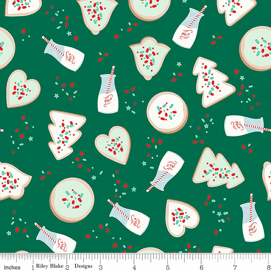 Designer Flannel Christmas Cookies Pine