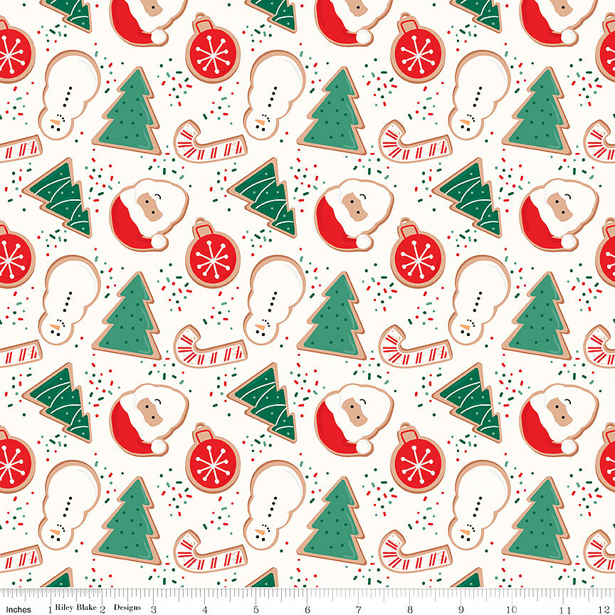 Christmas Flannel Christmas Cookies Cream