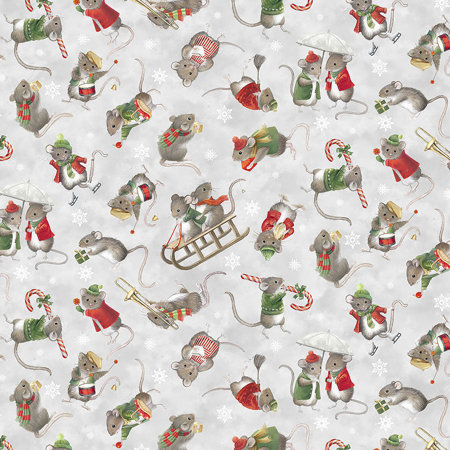 The Christmas Mouse Flannel Mouse Toss Gray Multi