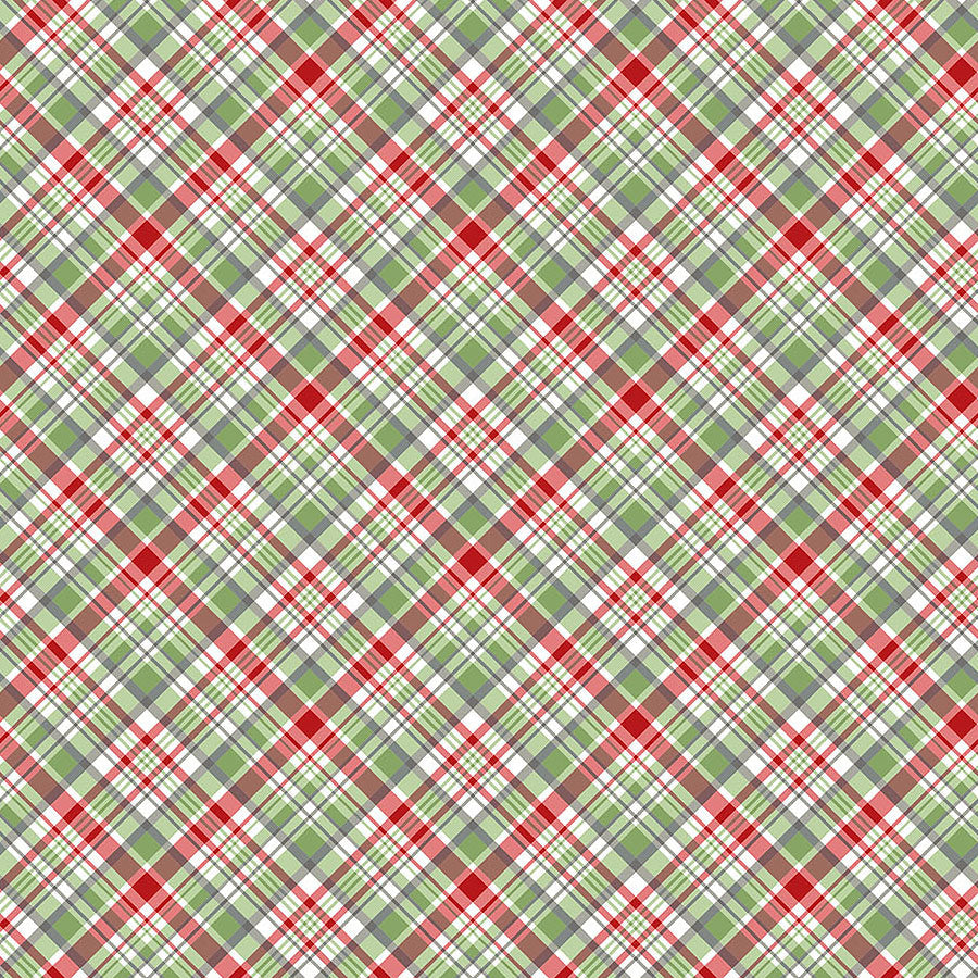 The Christmas Mouse Flannel Plaid White Multi