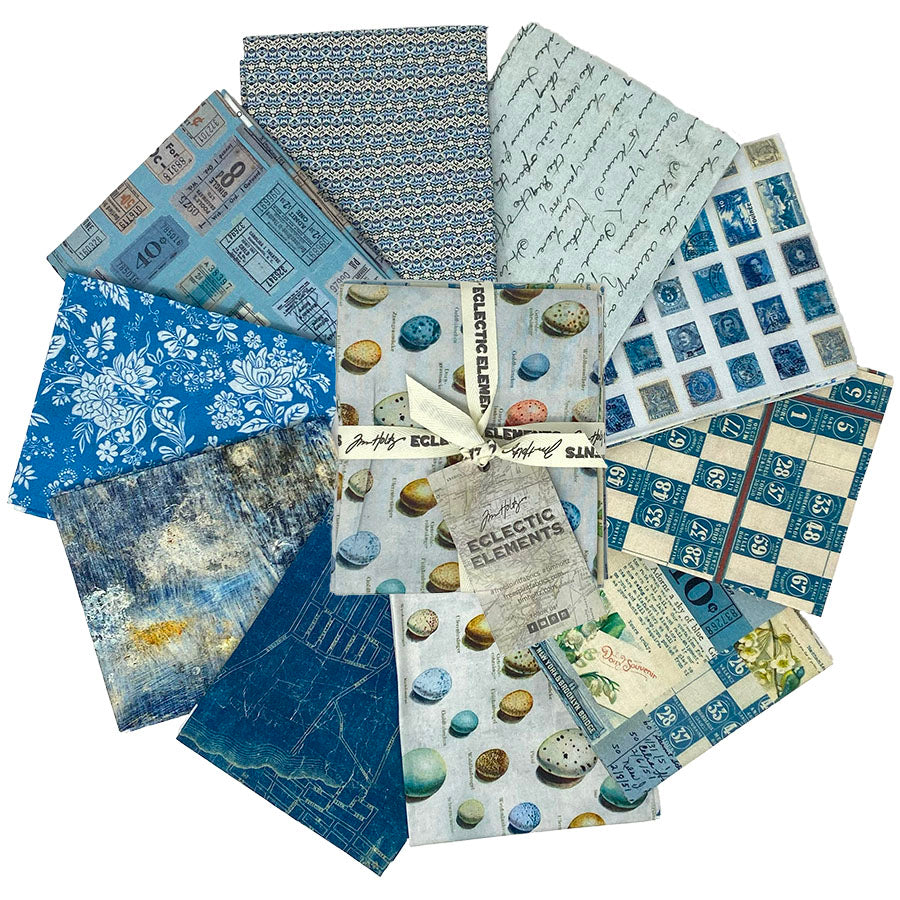 Eclectic Elements Palette - Blue Fat Quarter Bundle