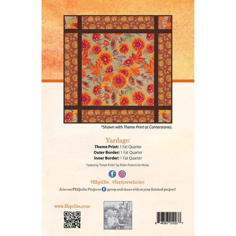 Farmer's Choice 3-Fat Quarter Table Topper Pattern by Farmer's Daughters Quilts