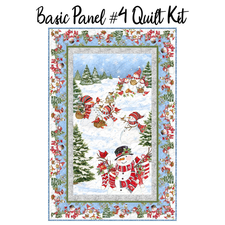 Basic Panel #4 Quilt Kit with Frosty Frolic from Wilmington