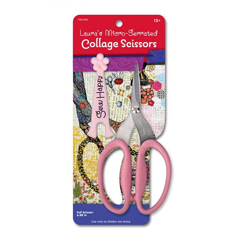 Laura Heine's Micro-Serrated Collage Scissors by Fiberworks Inc